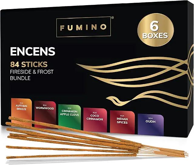 Encens en Bâtonnet Fumino - Lot 6 Boîtes 84 Bâtonnets Naturels pour Relaxation