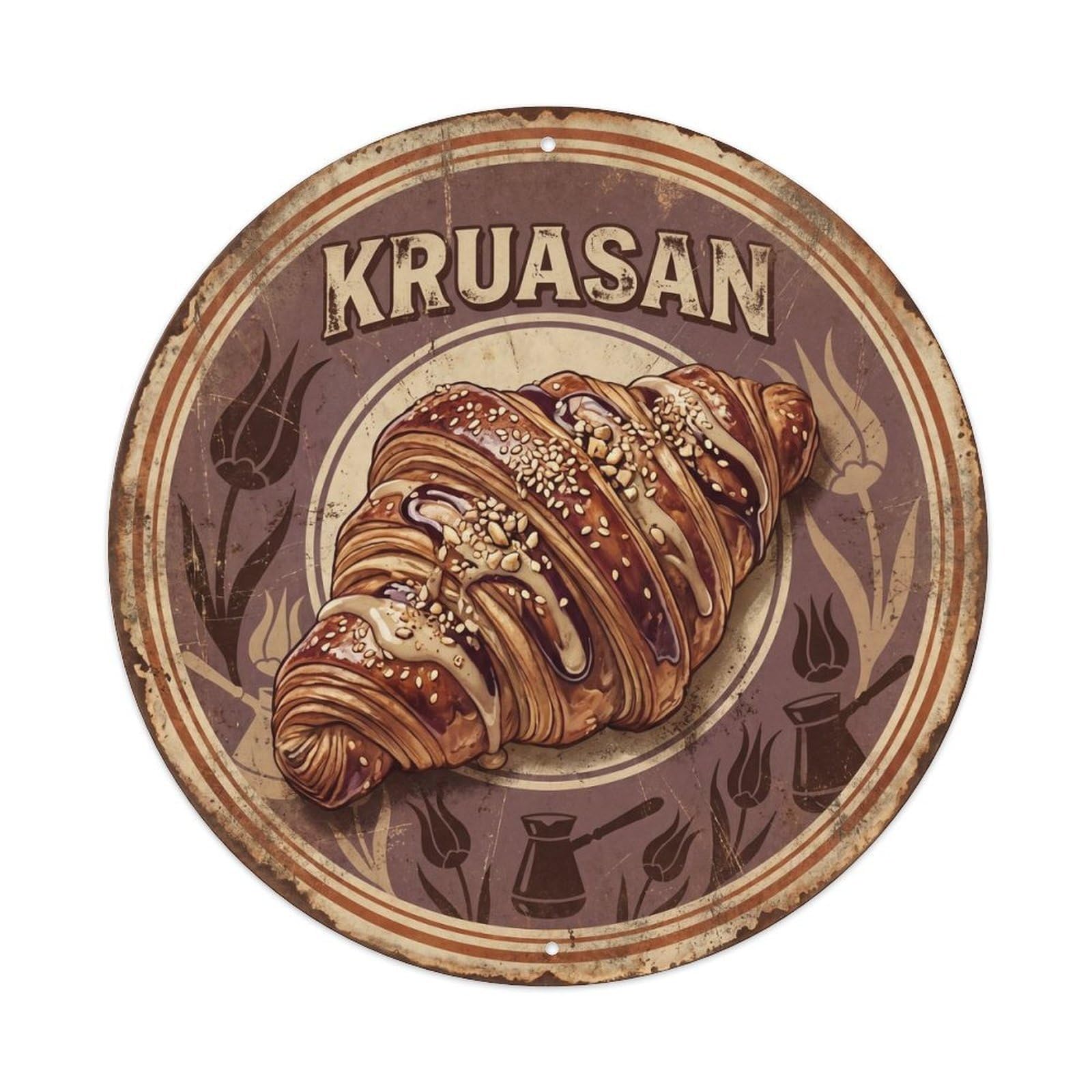 Viennoiserie French Bakery European Roadside Diner Metal Tin Sign