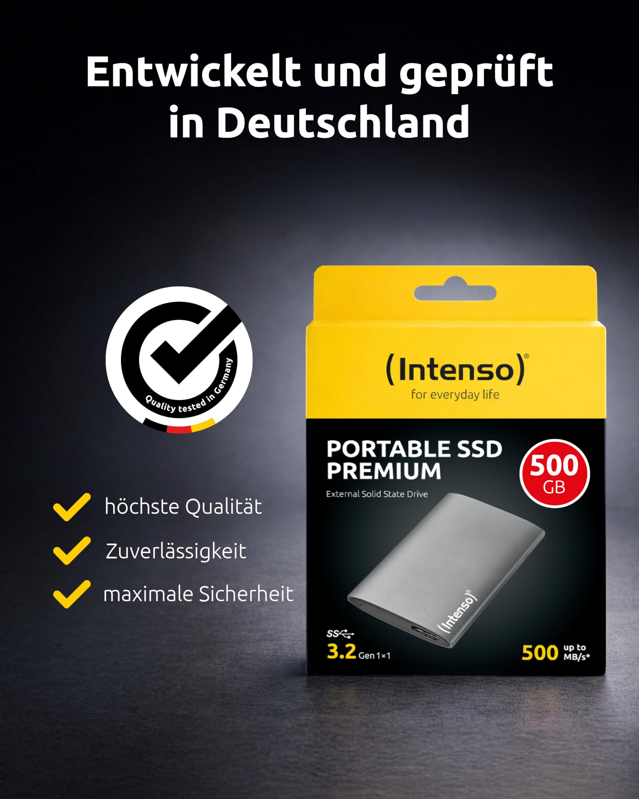 Intenso Disque SSD Externe Premium 512 Go USB 3.0 Anthracite