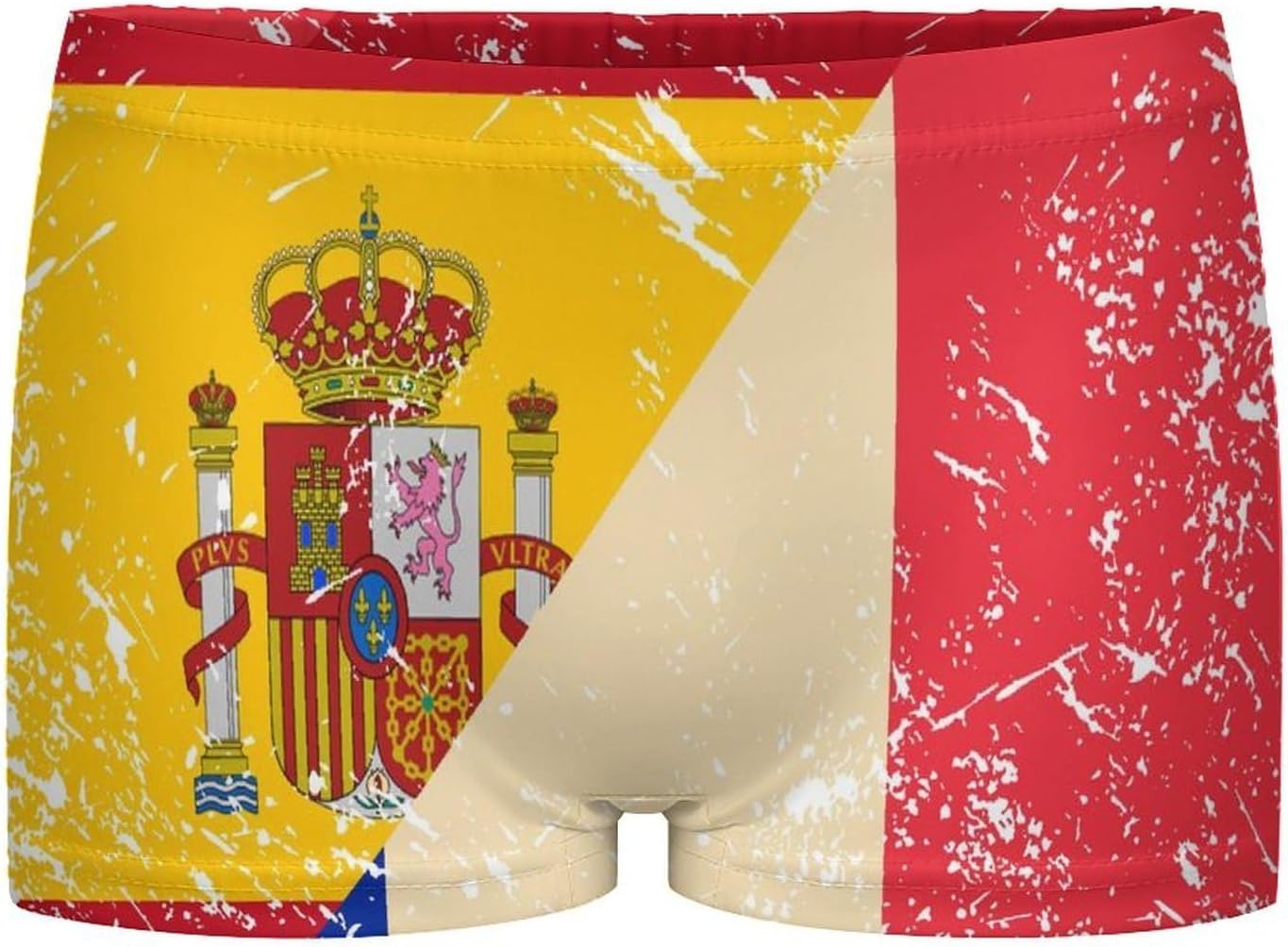 Vintage France & Spain Flag Fashion Women's Boxer Briefs Breathable Underpants Trunks Stretch Underwear