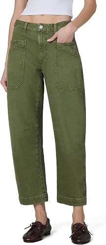 JOE'S JEANS Women's The Double Pocket Barrel Jeans, Winter Moss, 33