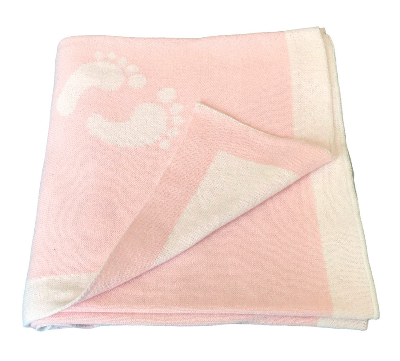 Coperta per Neonato Vogue 100% Cotone con Impronta a Maglia 30"x 40" (Rosa Petalo) novità per la Primavera e L'Estate 2021