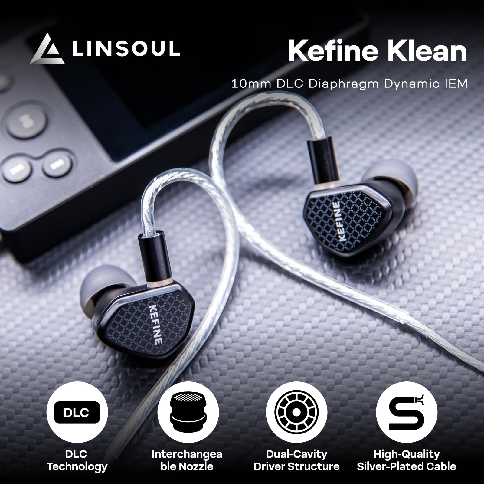 Linsoul Kefine Klean Monitor Earphones 10 mm Driver - Dettaglio