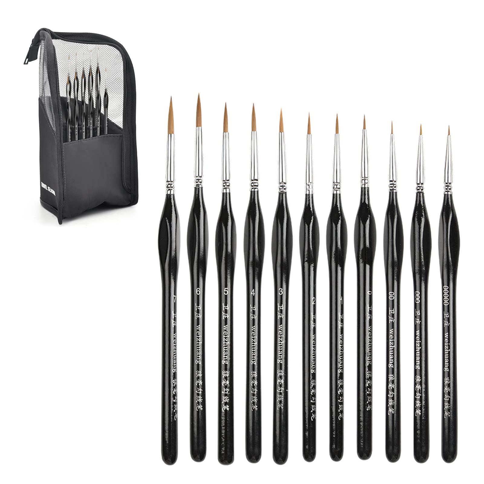 Buy 11pcs Paint Brushes for Acrylic Painting Fine Tip Miniature Paint