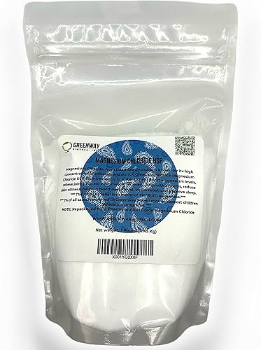 Greenway Biotech Cloruro de magnesio Suplemento USP 100 comestible Cloruro de Magnesio en polvo comestible grado farmacéutico ideal para aliviar