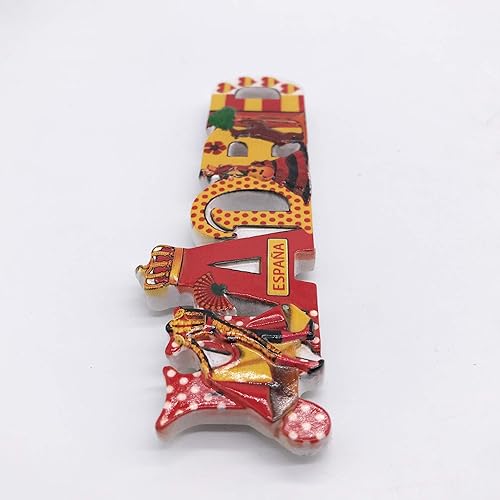 Miniatura 3 de Letras 3D Madrid refrigerador imán nevera recuerdos turísticos hecho a mano resina artesanía pegatinas magnéticas hogar cocina decoración viaje