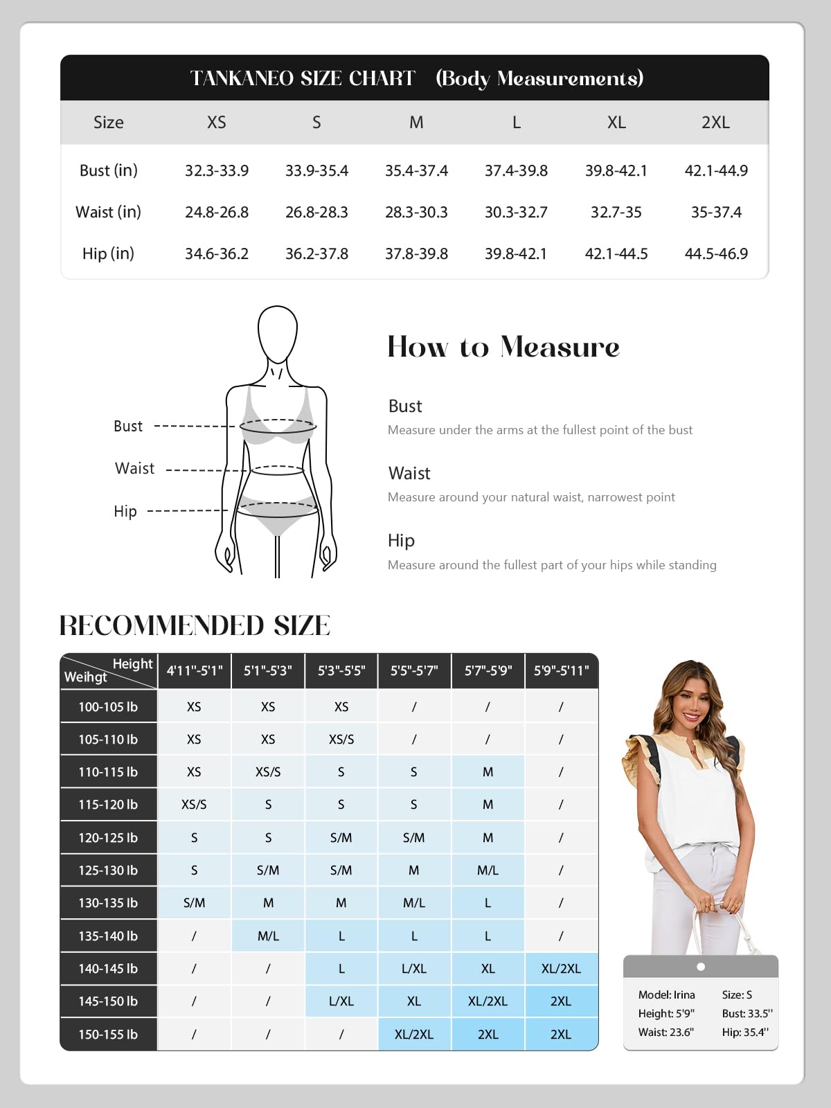 Tankaneo Blusa sin mangas con volantes para mujer, estilo casual, elegante, cuello en V, plisada, holgada, sin mangas