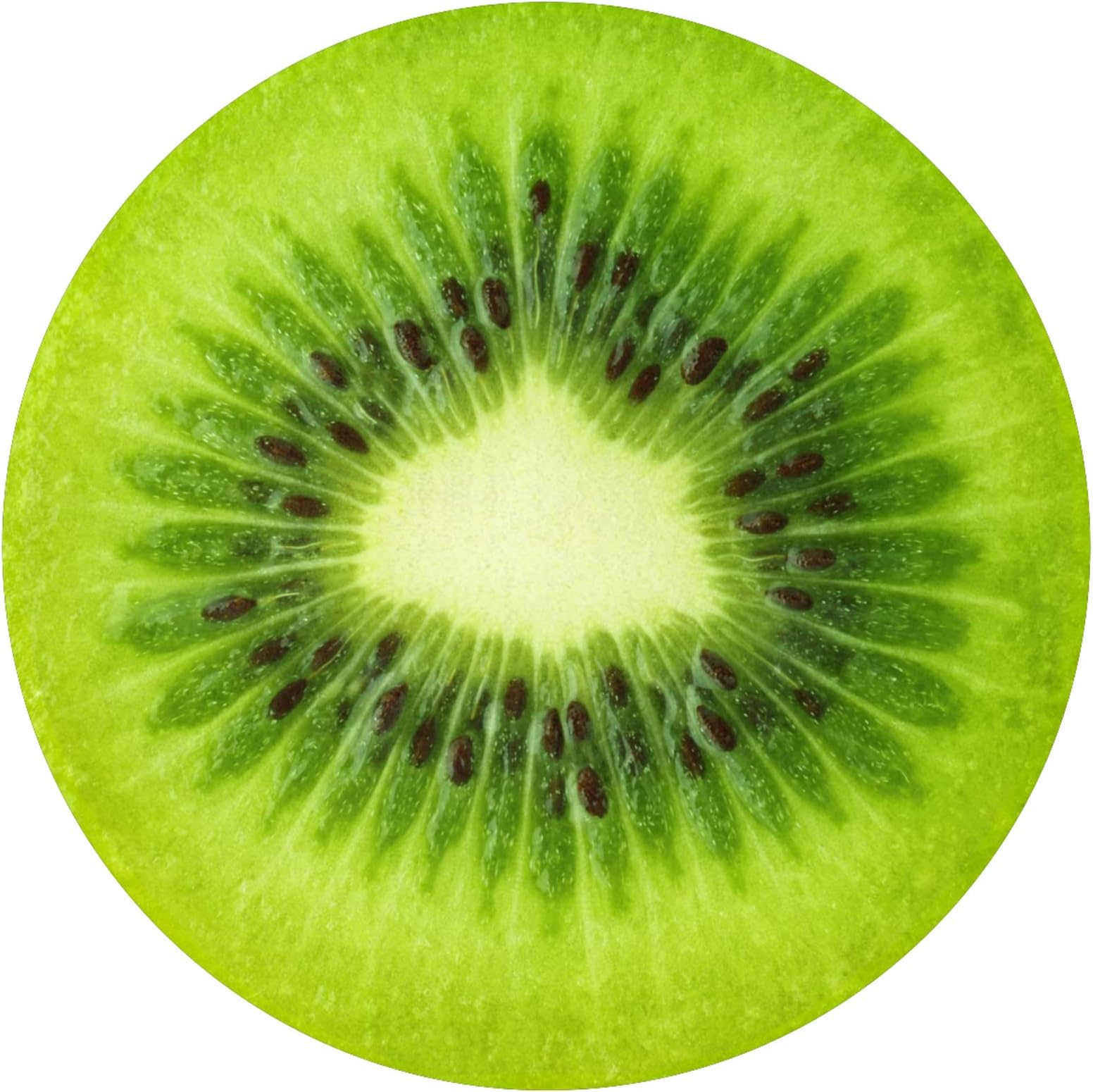 KiuLoamKiwi Fruit Non-Slip Round Area Rugs Kitchen Floor Mat Soft Floor Carpet for Chair Living Room Bedroom, 2' Diameter