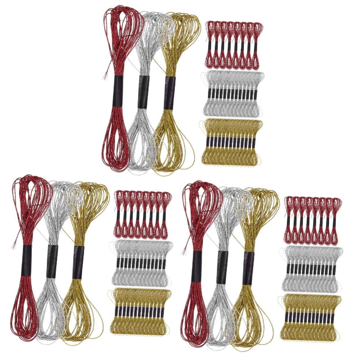 Ciieeo 108rollos Hilo De Bordar Metálico Kit De Madejas De Hilo Para Bordado y Manualidades Surtido De Aleatorios Para y Principiantes Costura