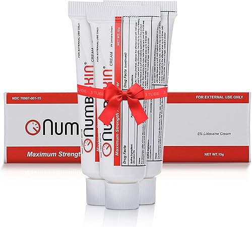 Miniatura 1 de Numbskin Crema anestésico para tatuajes sin dolor  5 lidocaína tópica máxima fuerza  Anestesia para tatuajes fuertes  Crema anestésica para antes