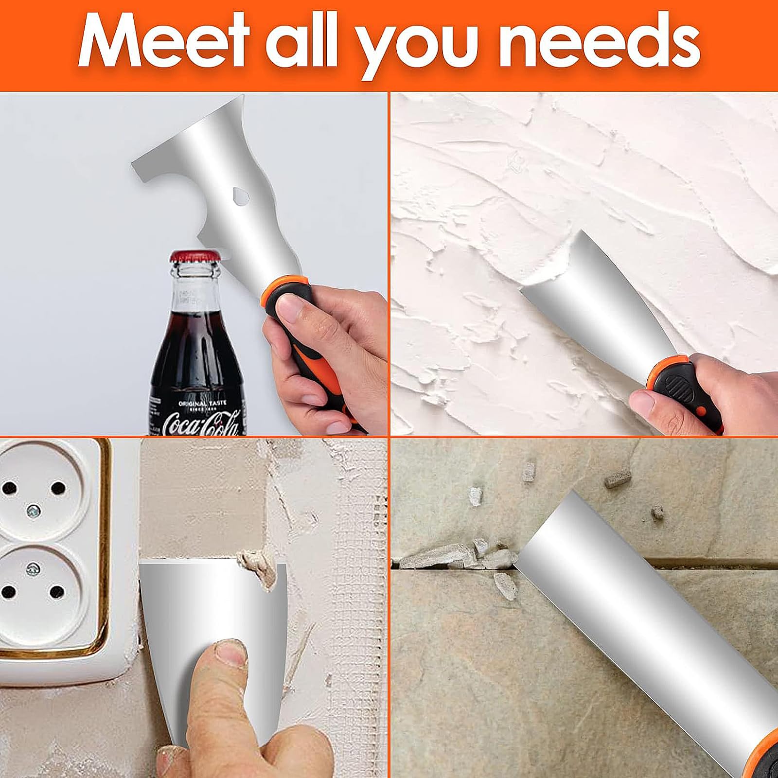10 Piezas Espatula Masilla, Espátulas de Acero Inoxidable, Espátulas Para Pintura, Cuchillos de Masilla, Cuchillo de llenado Herramienta Multiusos para Masilla