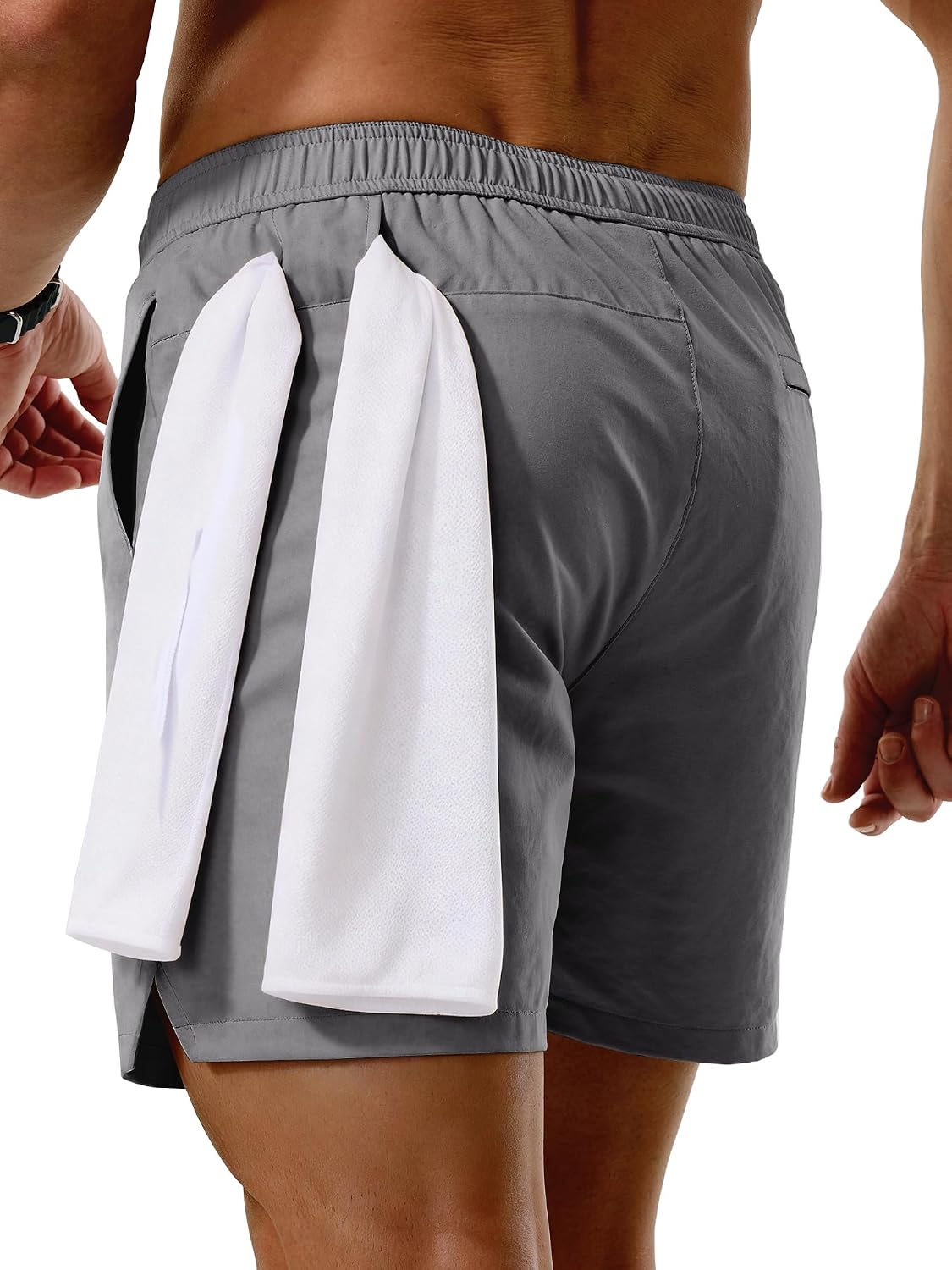Comdecevis Mens Running Shorts 5 Inch Inseam Quick Dry 2 in 1 Lightweight Gym Workout Athletic Shorts