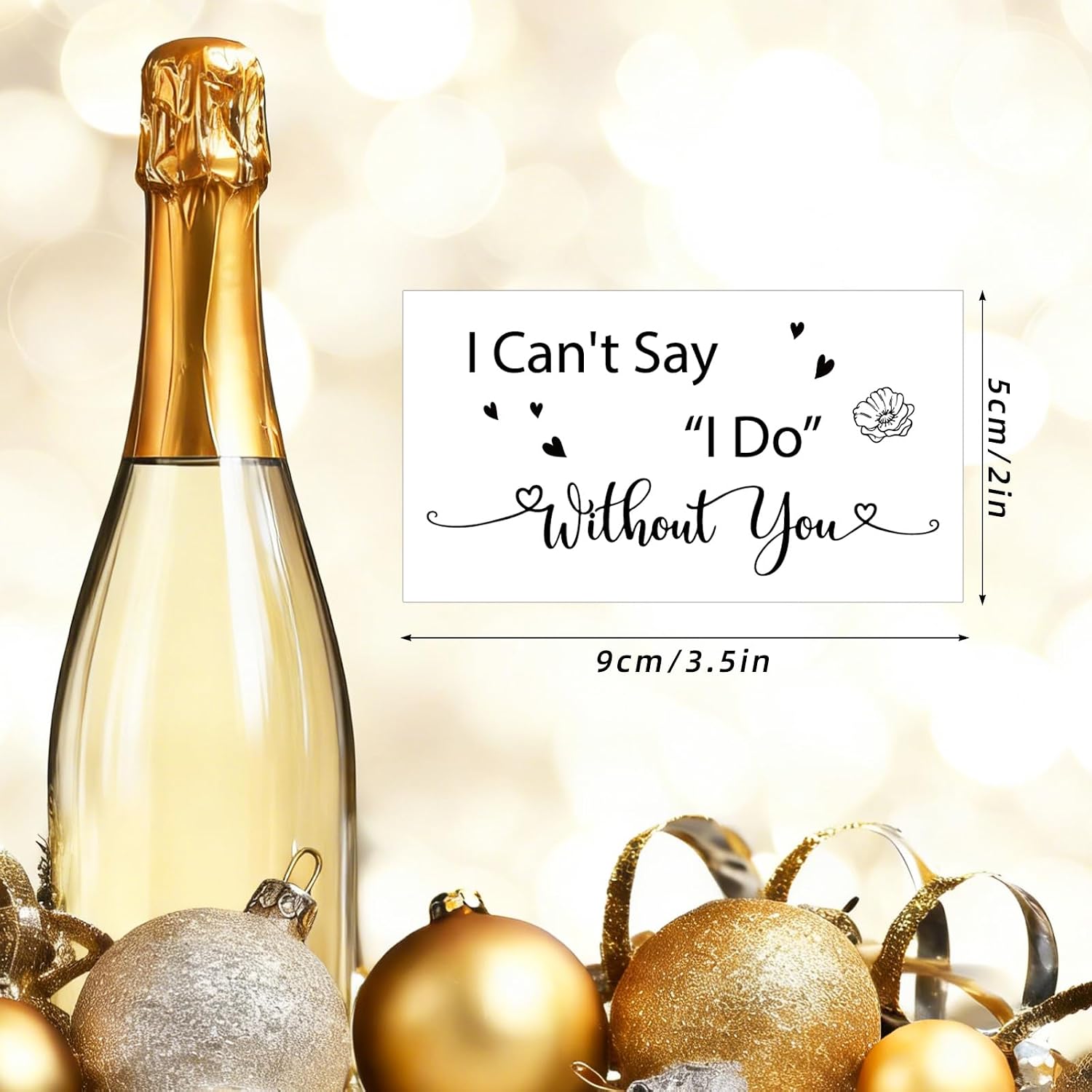 10pcs Bridesmaid Proposal Mini Champagne Labels, I Can't Say I Do Without You Wine Stickers for Bridal Shower Decorations Wedding Proposal Gift Supplies