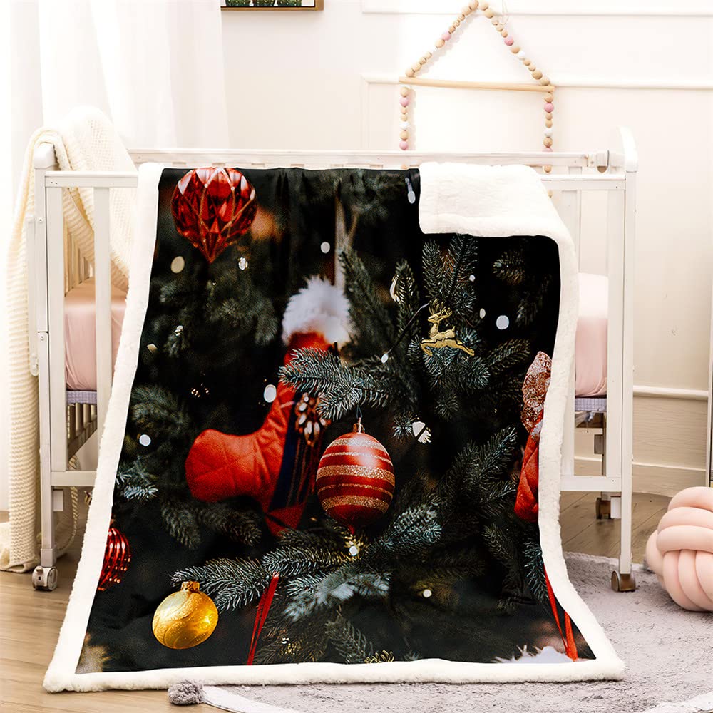 Highdi Coperta di Morbida Pile, Stampata Natale 3D Calda e Accogliente Plaid Invernale Autunnale Divano Coperta Microfibra Pelosa, per Letto Soggiorno Bambini e Adulti (Gingerbread Man,150x200cm