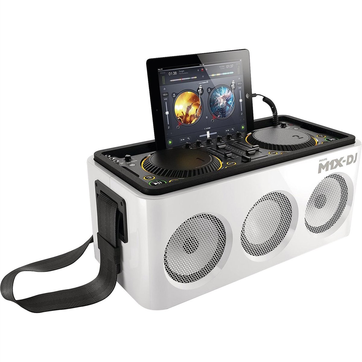 Mini SYSTEM 80W RMS com Bluetooth M1X-DJ DS8900 BRANCO/PRETO