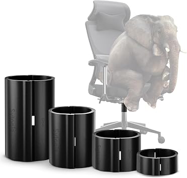 Sytopia Fix Sinking Office Chairs, 4 Pieces Clamps Chair Height Extenders, Stop Gas Cylinder Sliding Down, No Tools Required, up to 5 Inches, Heavy Duty 1000 lbs Fit for 95% Swivel Cylinder Piston