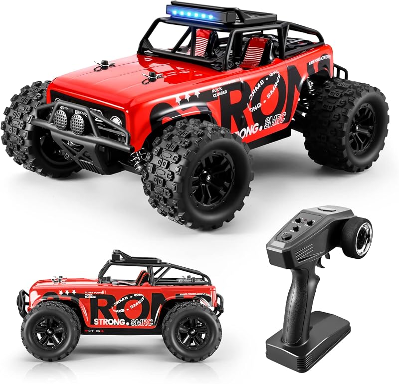 SupKonXi Távirányítós Autó 1:18 - 40 km/h Sebesség, 4WD Terepjáró Monster Truck, 2 Akkumulátor 60 Perc Játékidő, Gyerekeknek és Tiniknek, Pi