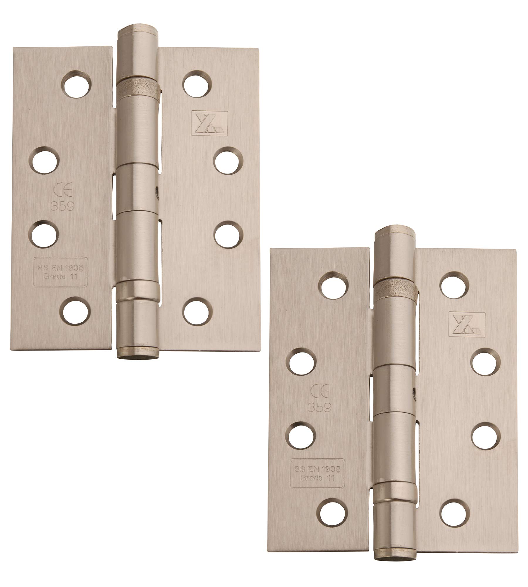Excel Satin Nickel Xl868 Pair Of 4" Grade 11 Door Hinges,