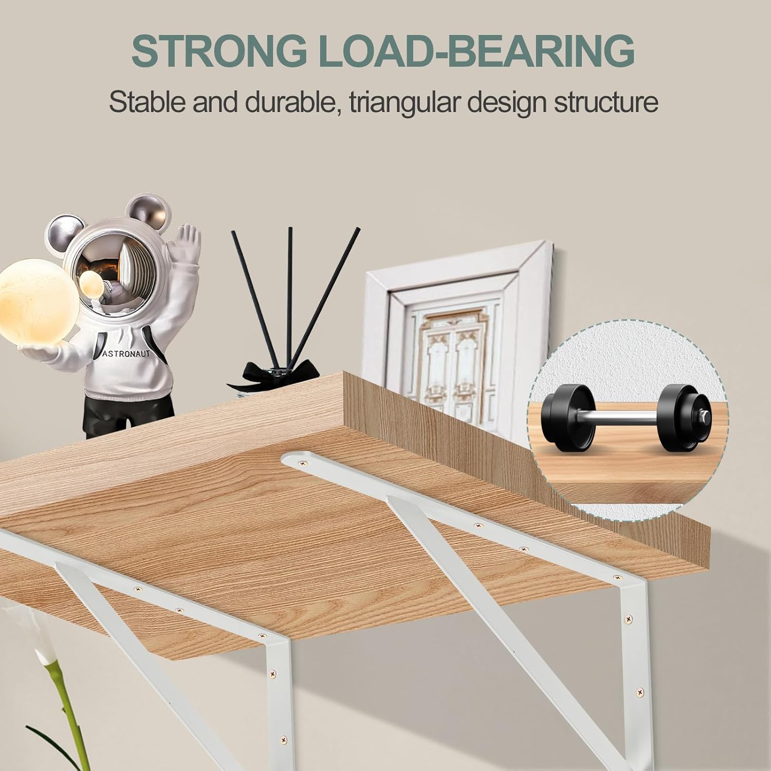 12 pack l18 x h 12" white heavy duty shelf brackets with screws metal shelf brackets shelf support angle brackets for shelves l brackets heavy duty floating shelf 12 pack-white 18''x12''