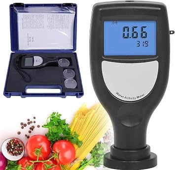 Water Activity Meter Portable Water Activity Tester Fruit and Vegetable AW Tester Smart Food Water Activity Tester for Food Meat Water Activity Measurements, Measure Range 01.0awUSB+BLUETEETH