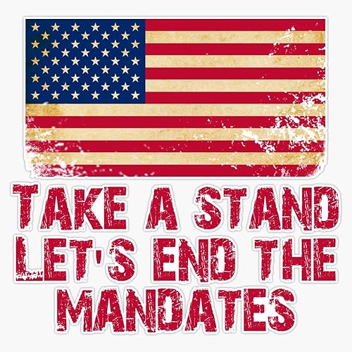 Miniatura 1 de End Mandates America - Calcomanía de vinilo para parachoques (5 pulgadas)