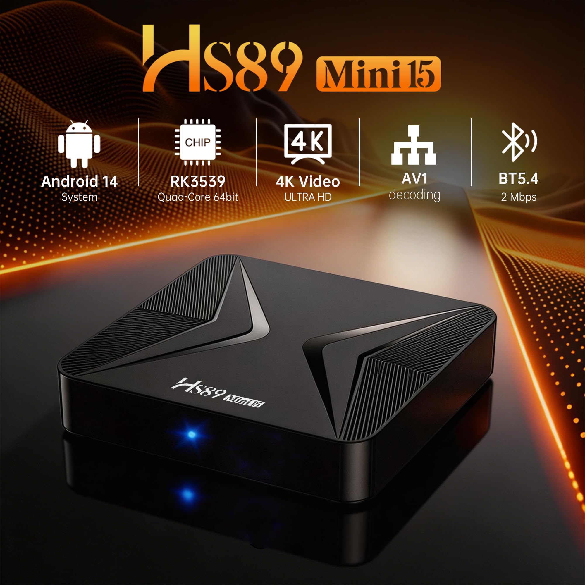 Android TV Box,Android 14.0 Caja de 4 GB de RAM, 32 GB de ROM