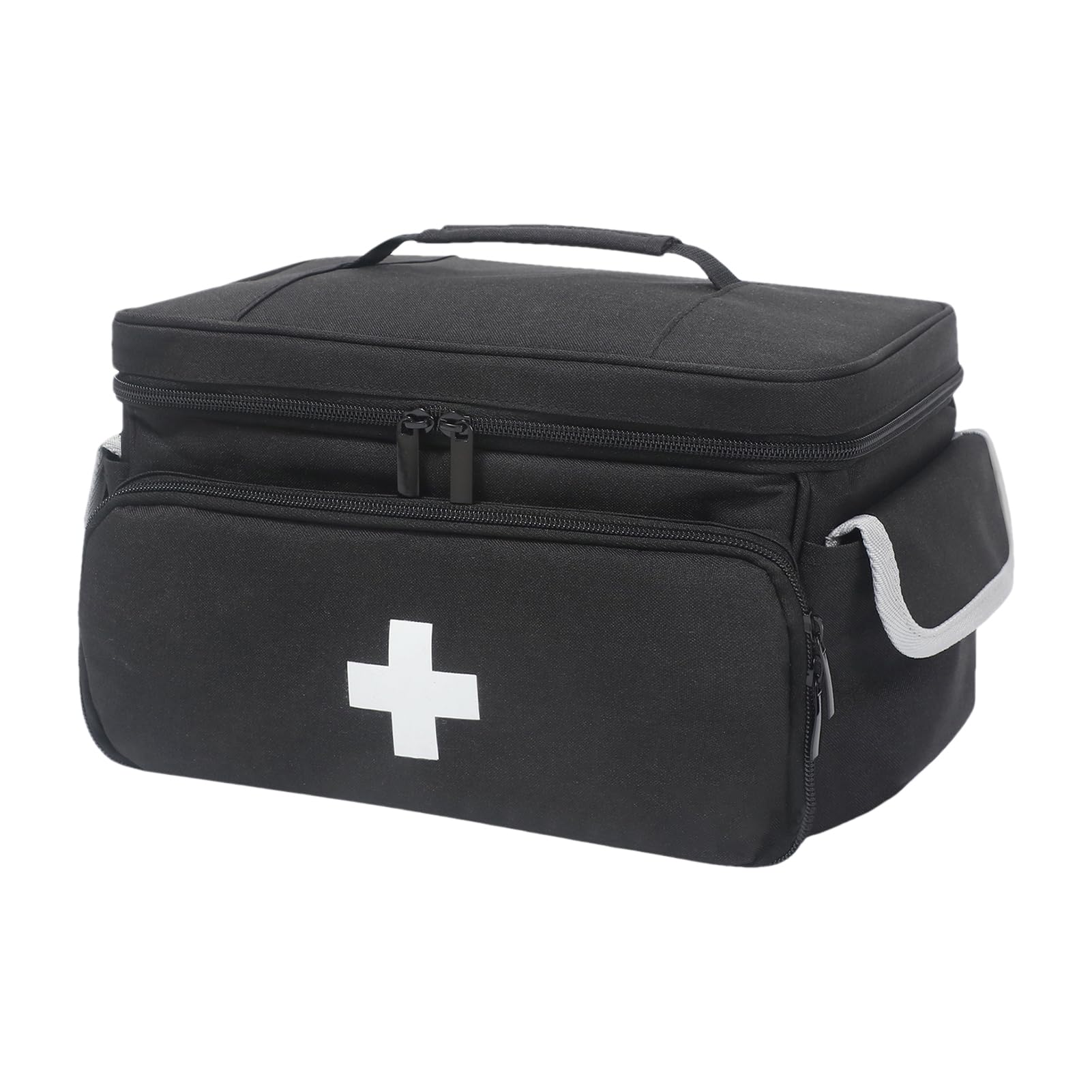 Home Health Sac d'infirmière, sac d'allaitement pour infirmière, sac de pharmacie de voyage | Sac de rangement vide pour étudiants en infirmière, médecins, travail d'infirmière portable, Noir , Voir
