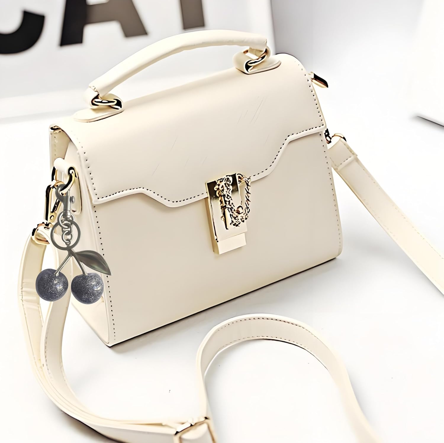 Cherry Keychain for Women - Cute Cherry Bag Charm, Purse Charms for Handbag, Durable Fruit Keychain Accessories - Image 3