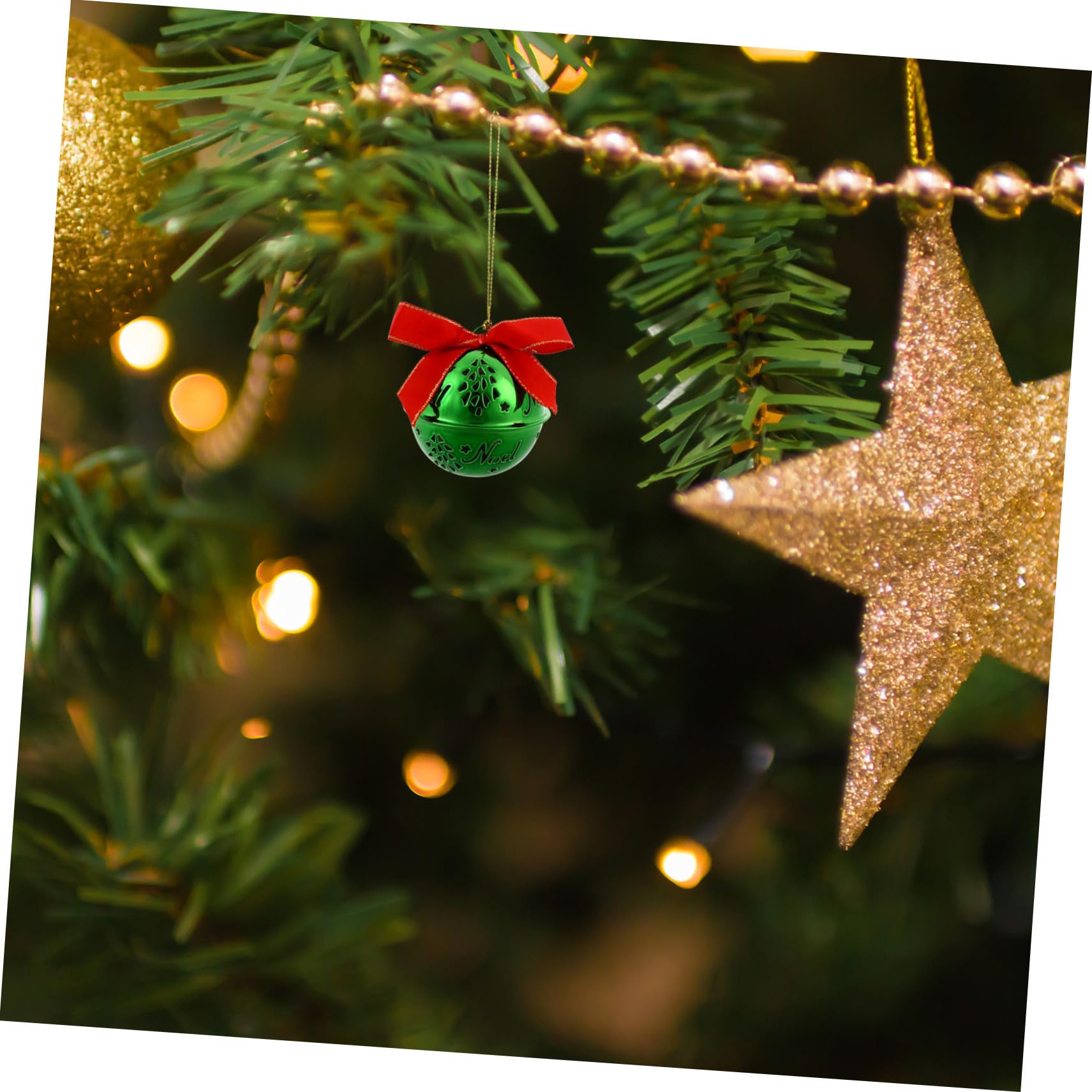 12 Pezzi Campanelle Natalizie in Verde Decorazioni Appese per Albero Natale Sospesi Resistenti per e Negozio Regalo Festivo Originale