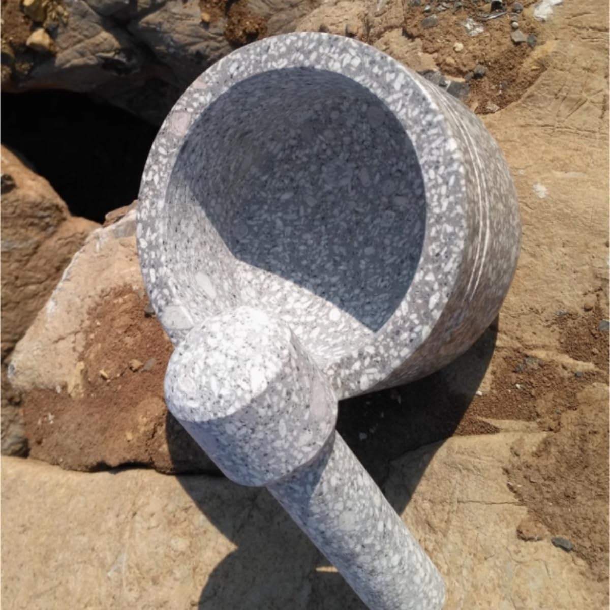 Mortero para Machacar Y Triturar Juego De Mortero De Piedra, Machacador De Ajo, Tarro De Molienda, Machacador De Ajo, Trituradora