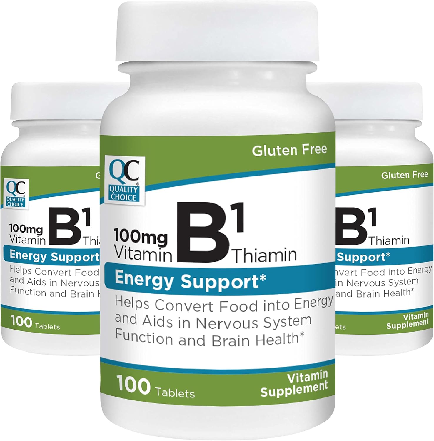 Quality Choice Vitamin B1 Thiamin 100 mg Energy Support