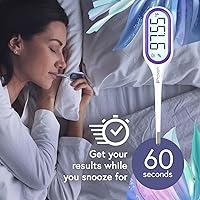 Vista 3 de iProven Termómetro Corporal Basal con Retroiluminación y Dígitos Grandes, Alta Precisión de 1/100 Grados, BBT para Seguimiento de Ovulación, Memoria