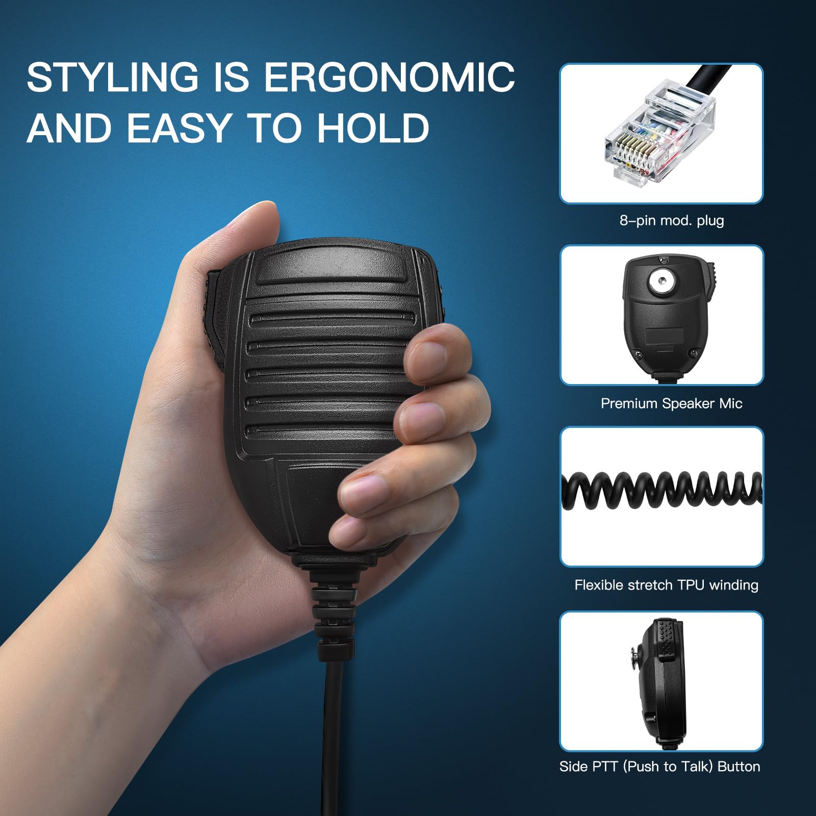 micchan✩.*˚ Amazon.com: MH-67A8J Handheld Speaker Microphone 8 Pin Mic for