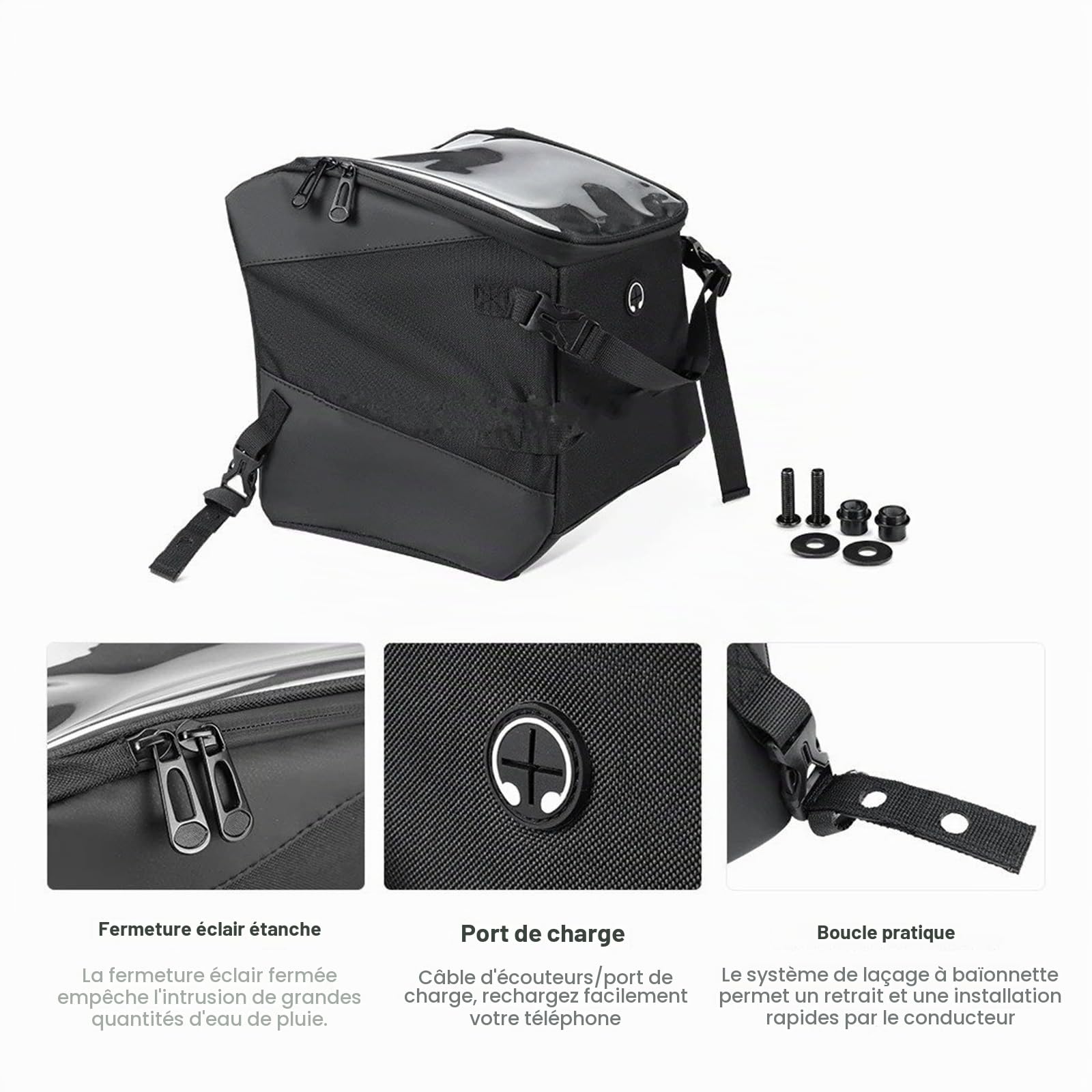 Sac Arrière moto pour NSS, FORZA, XADV, 750 X, ADV 750, FORZA750 Accessoires Rangement Moto Scooter Tunnel Réservoir Bagage