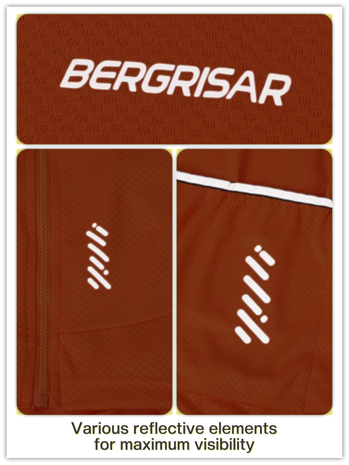 BERGRISAR Herren Fahrradtrikot Radtrikot Langarm für Frühling Herbst Rennrad MTB Mountainbike Trikots