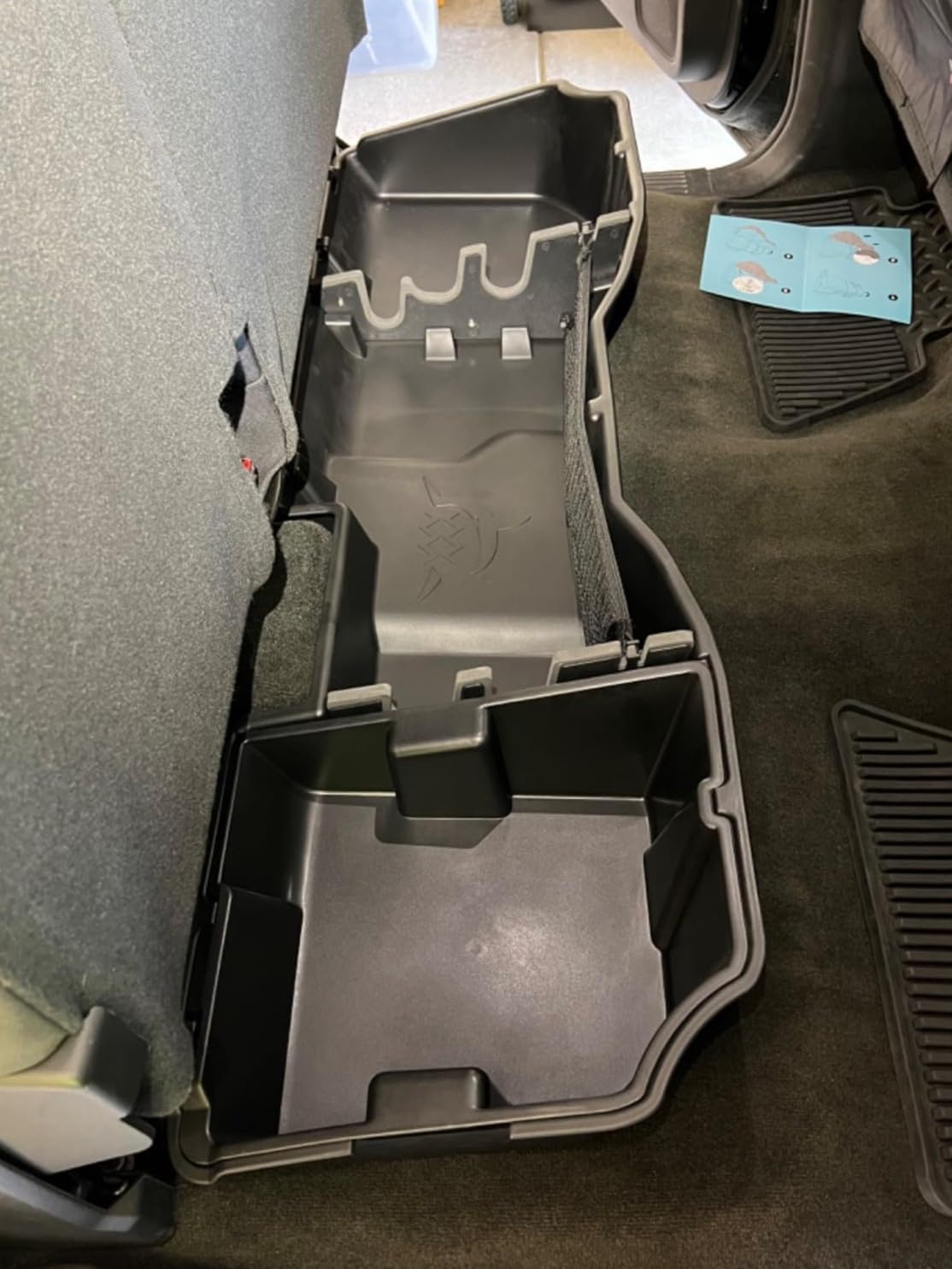 WHALEMOTOR Underseat Storage Compatible with 2014-2018 Chevy Silverado/GMC Sierra Crew Cab 1500(Inclu.2019 Ld/Lt)& 2015-2019 2500 3500 HD, Upgraded Rear Under Seat Organizer Cargo Box