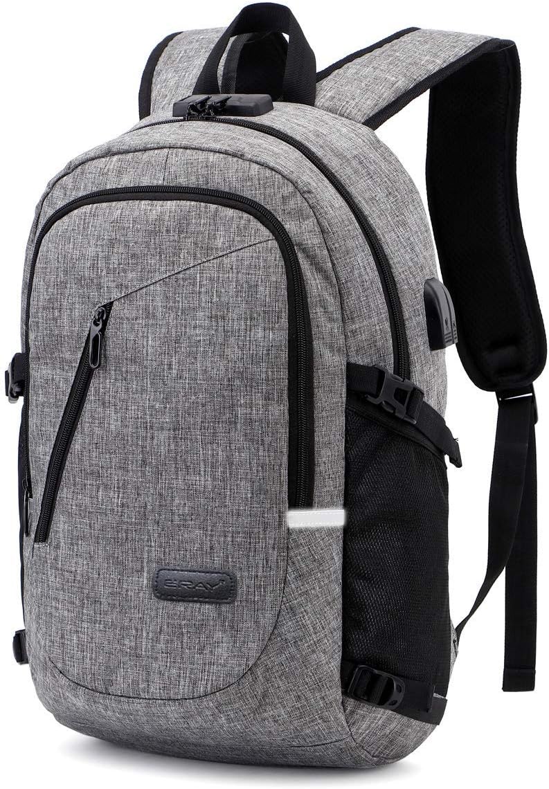 MODAR Laptop Backpack, Anti Theft USB Bag Fits 15.6 inch Computer/Notebook/Tablet with USB Charging Port and Earphone Port for Men & Women