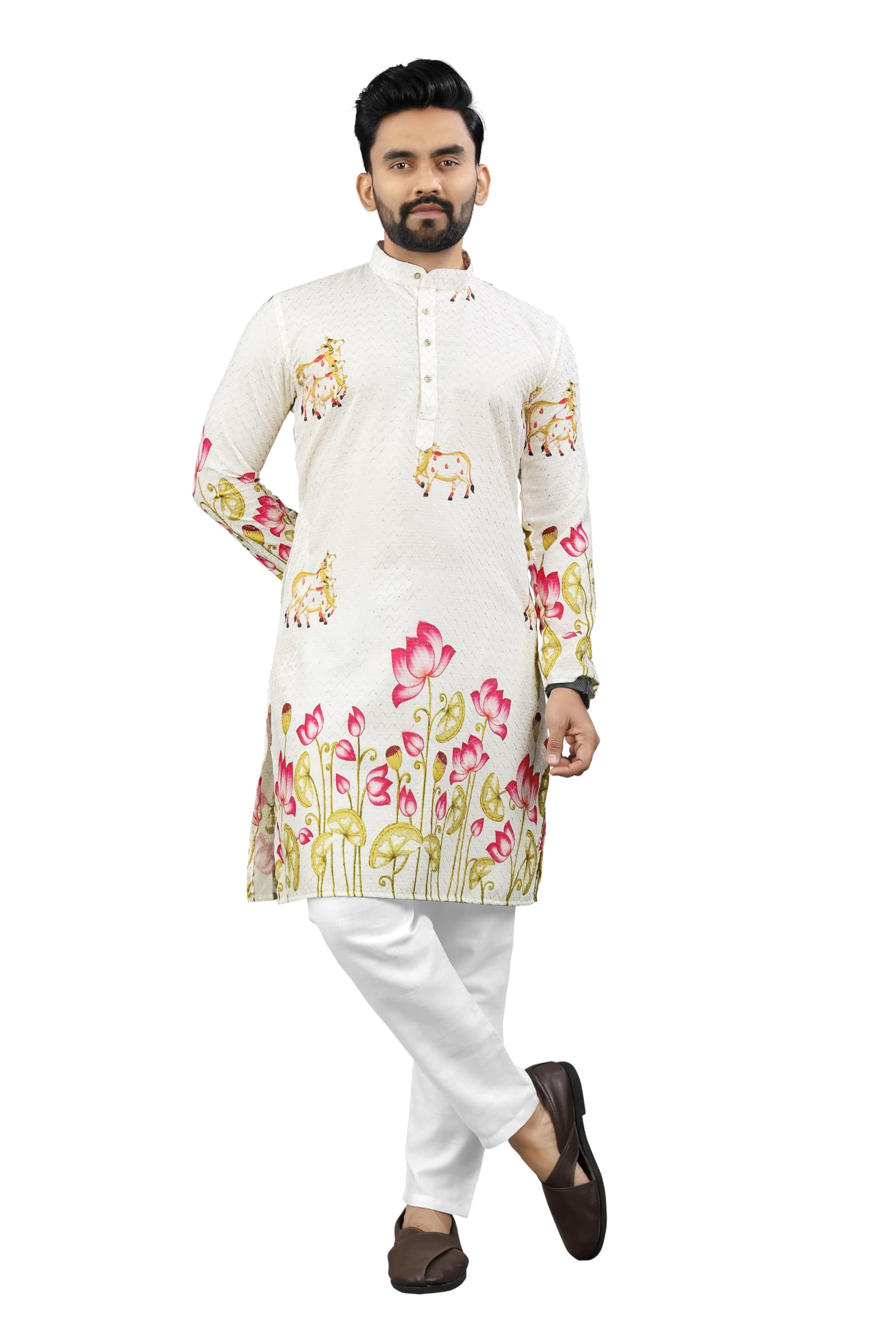 Kurta Pyjamas set for Mens | Pyjamas with kurta PRINTED and classis look |KURTA Pyjamas SET