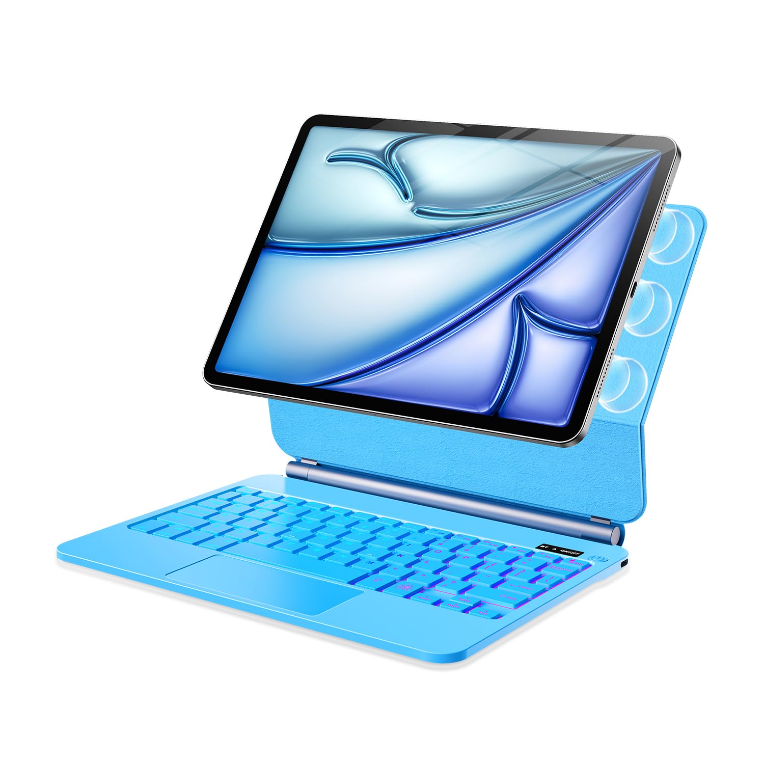 for iPad Pro 11 inch Case with Keyboard,Keyboard Case for iPad Air 11 inch (M2) 2024 & iPad Pro 11 in (1st/2nd/3rd/4th Gen),Magic-Style Magnetic - Backlit Keyboard (Blue)