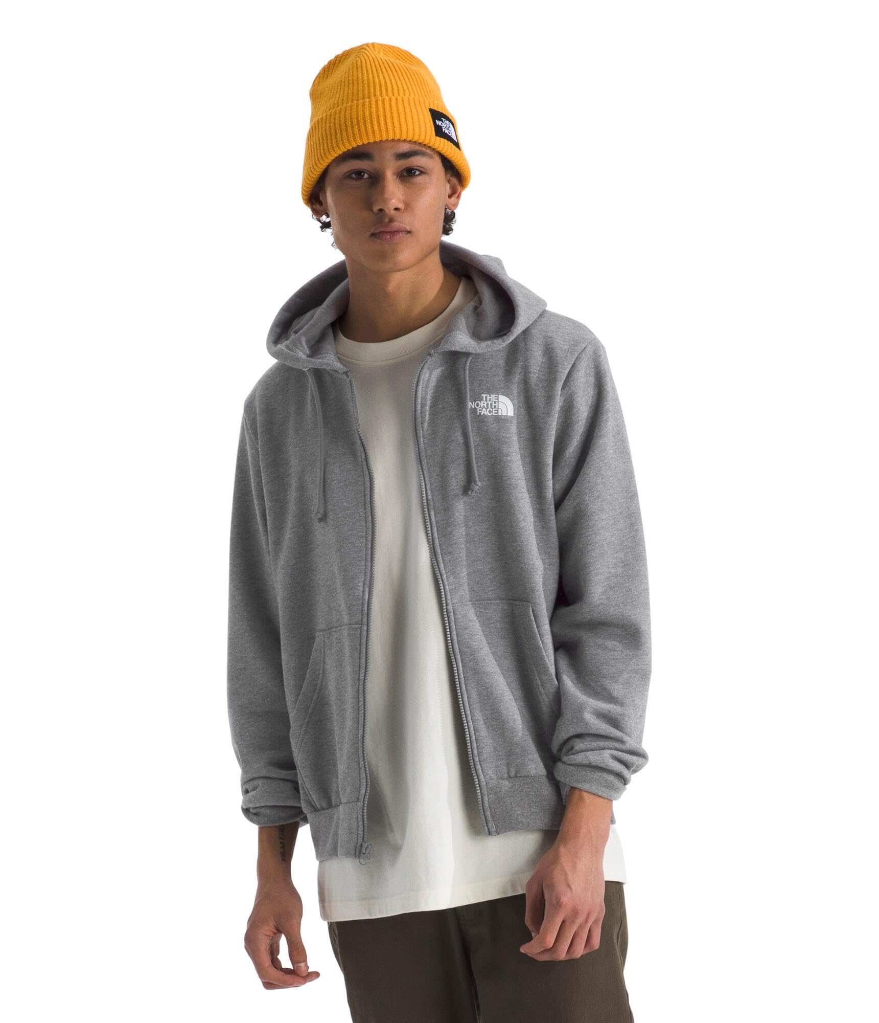 The North Face mens Evolution Half Dome Full Zip Hoodie | Sweatshirt With 2 Piece Hood, Adjustable Drawcord, Hand Pockets