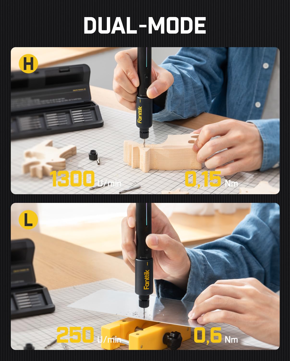 Fanttik E2 Ultra Mini Elektro Schraubendreher Set & Fanttik K2 Nano Elektro-Mini-Bohrstift