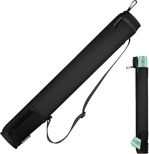 CleverMade Funda térmica para tubo de cerveza  6 latas72 oz MidnightBlack Bolsa de refrigeración portátil con correa para el hombro, a prueba de