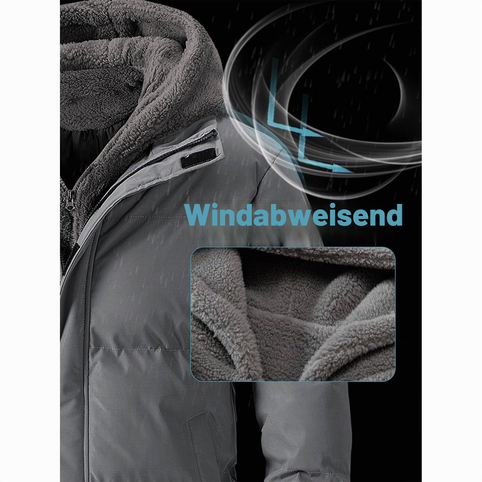 KOG Winterjacke Herren Steppjacke Daunenmantel Fashion Daunenjacken Laufjacke Oberteile Jungen Strickjacken Casual Vliesjacke Zipper Jacke Fahrradmantel Basic Festival Jacke Baumwolle Steppmantel