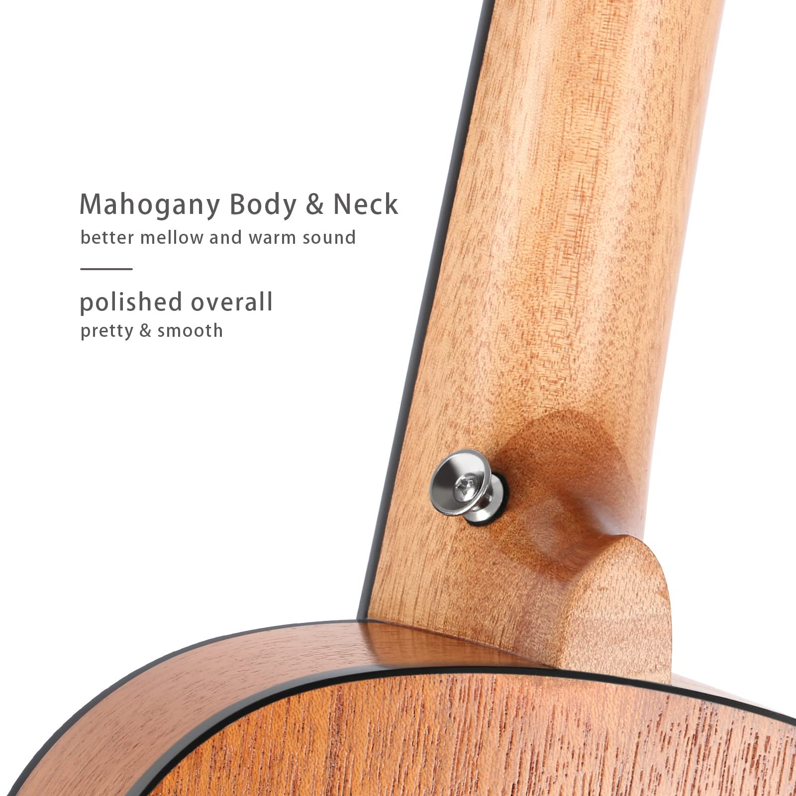 RANMING Baritone Ukulele 30 Inch Guitalele Baritone Guitar Ukelele 1/4 Size Mahogany Wood Uku Kids Guitar Ukalalee Kit with Gig Bag,Strings 6 String Ukuleles Set for Adult Boys Girls Beginners - Image 6