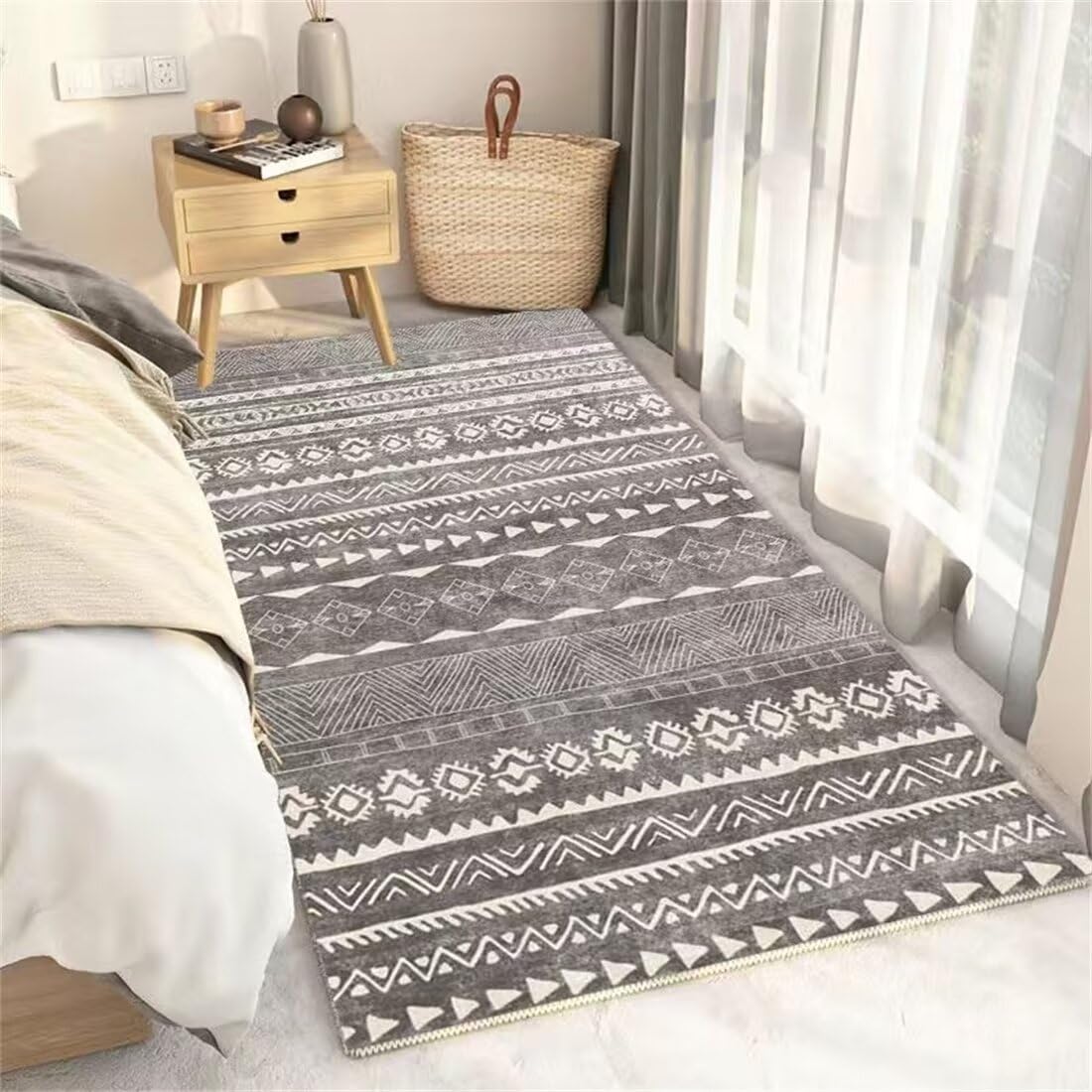 Tapis de chambre à coucher gris idéal pour réveiller votre salon