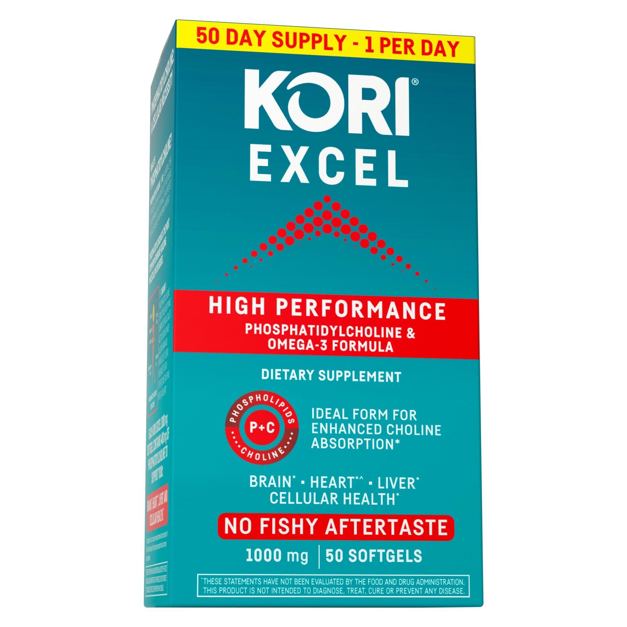 Kori Krill Excel High Performance, 1000 mg Omega-3s, 50 Count (Pack of 1)