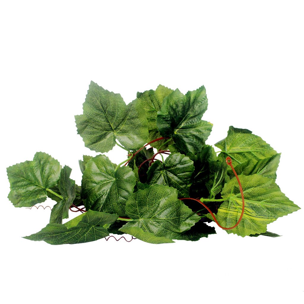 Geardeangloow Reptile Terrarium Grapes Ivy Vines Vivarium Ornament Artificial Plant Decor