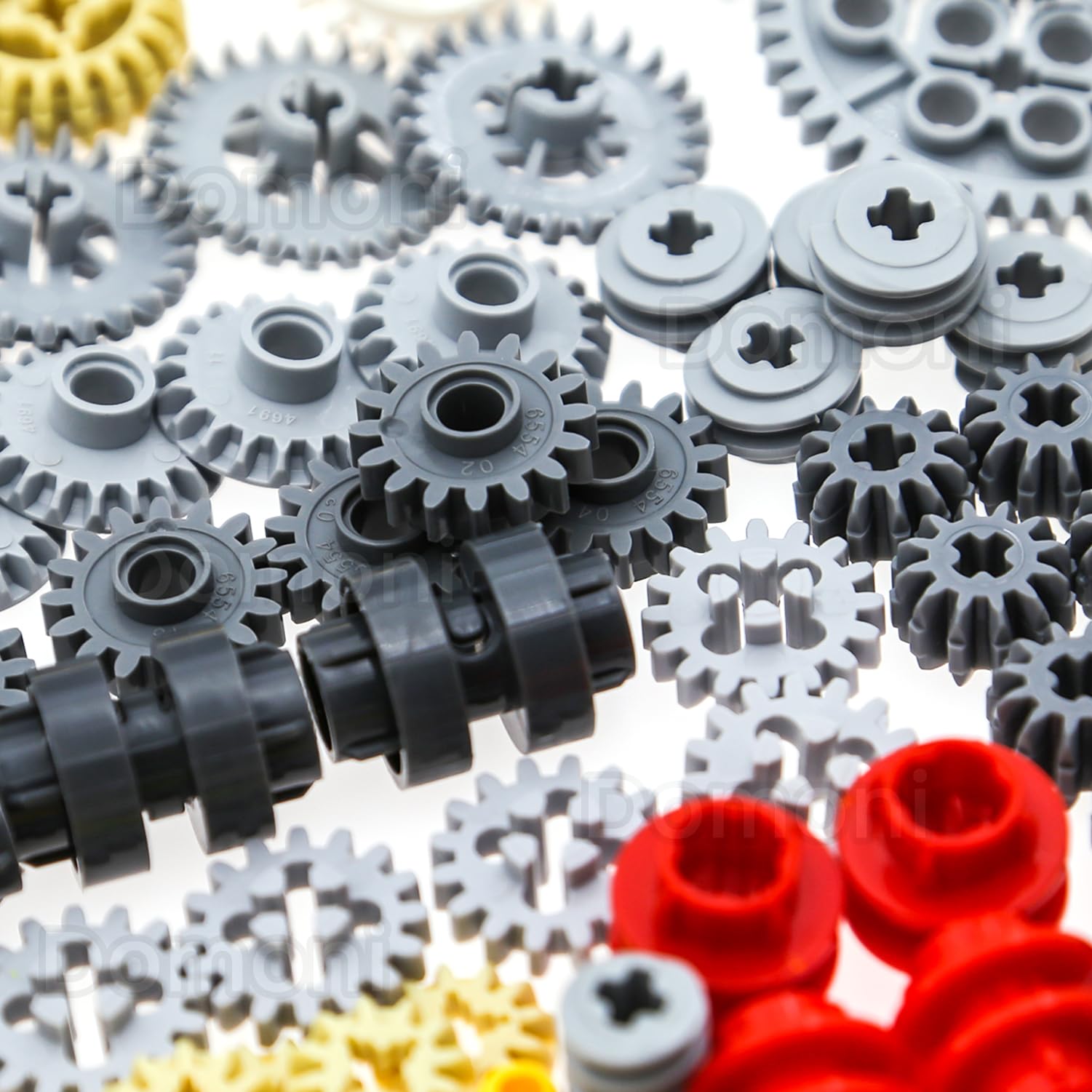 Domoni Technical Parts Gear Set for Lego Kits, 235 Pieces Car Gear