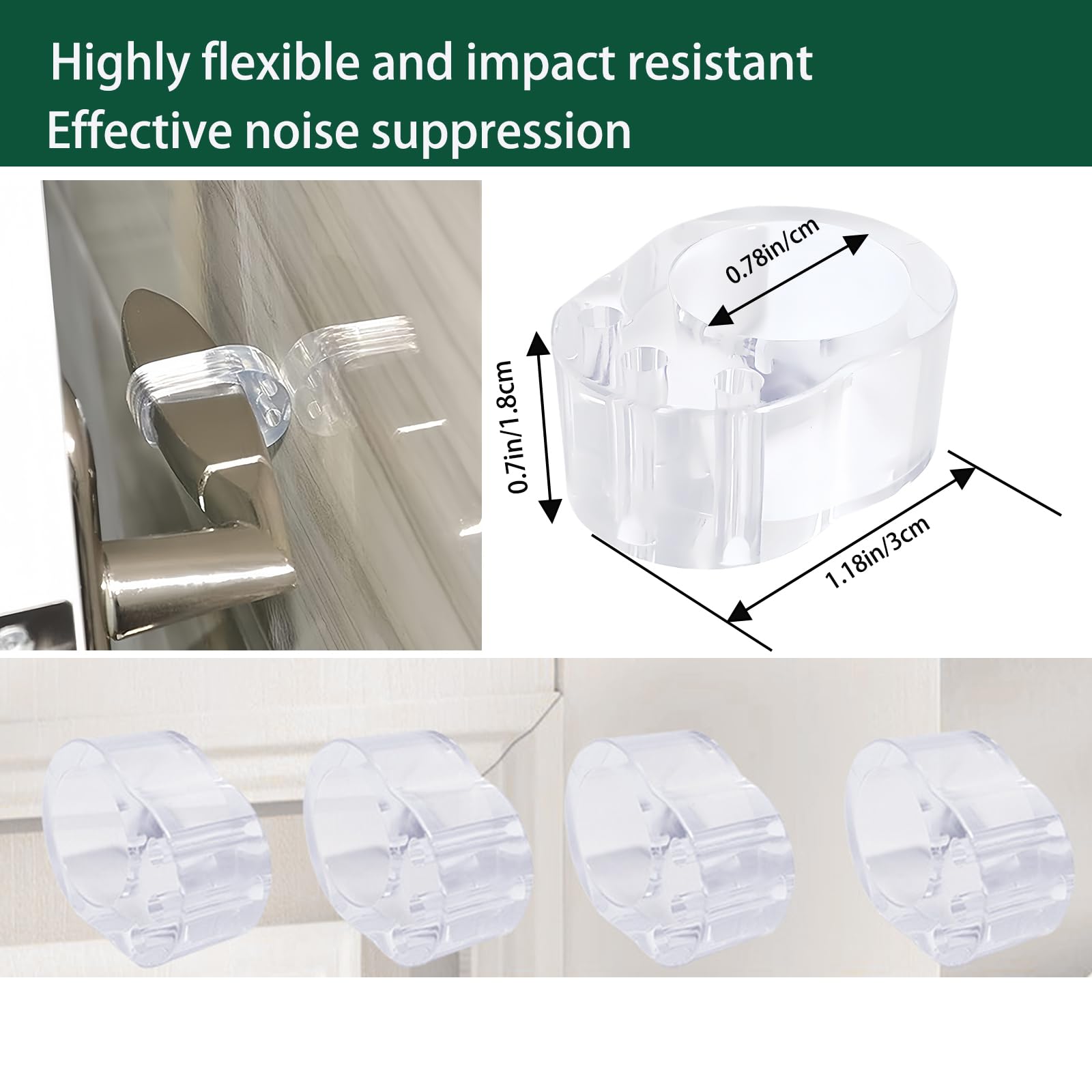 Fermaporte Per Maniglie In Silicone - 10 Pezzi Salva Pareti | Protezione Da Urto E Rumore - Foto 9