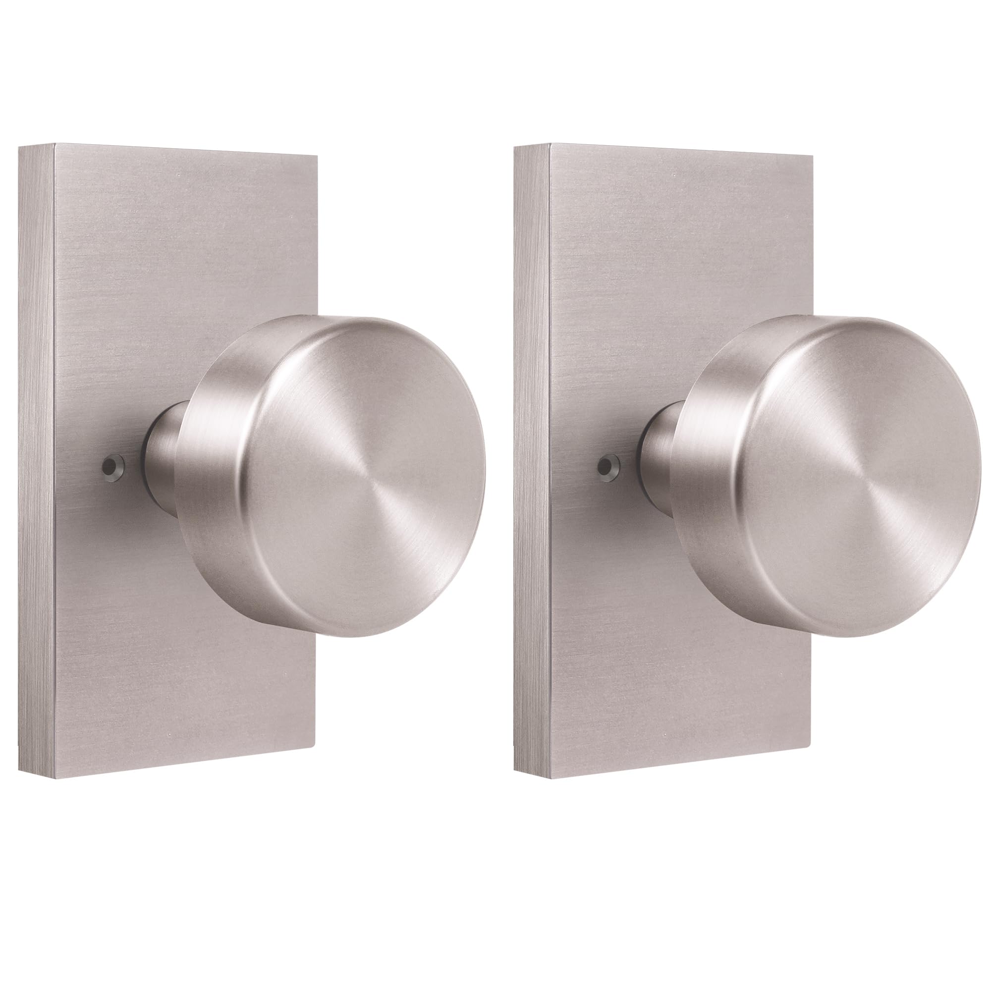 Satin Brass Privacy Door Knob with Lock -12